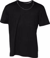 Black Chain Necklace Cotton Crewneck T-shirt 4