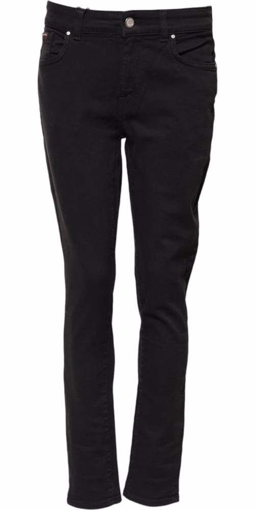 Black Cotton Skinny Mid Waist Denim Jeans