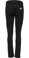 Black Cotton Skinny Mid Waist Denim Jeans 2