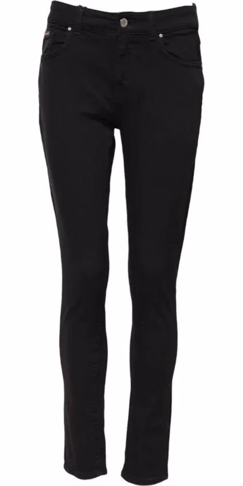 Black Cotton Skinny Mid Waist Denim Jeans