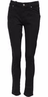 Black Cotton Skinny Mid Waist Denim Jeans 1
