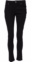Black Cotton Skinny Mid Waist Denim Jeans 1