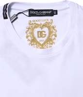 White Cotton Goodluck 2023 Crew Neck T-shirt 3