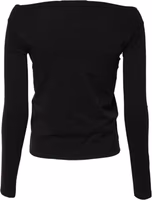 Black Wool Shrug Crew Neck Pullover Sweater 2