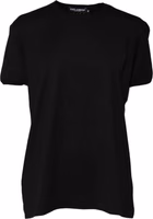 Black Cotton Goodluck Tee Crew Neck T-shirt 1