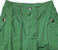Green Cotton High Waist Cargo Trouser Pants 4
