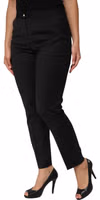Black Polyester Tapered Women Trouser Pants 2