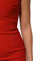 Red Stretch Bodycon Sheath Knee Length Dress 5