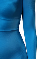 Blue Nylon Crew Neck Bodycon Jumpsuit Dress 4