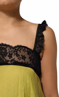 Yellow Black Babydoll Chemise Lingerie Dress 4
