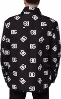 Black DG Monogram Nylon Windbreaker Jacket 3