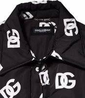 Black DG Monogram Nylon Windbreaker Jacket 5