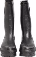 Metallic Black Pull On Rain Boots Men Shoes 1