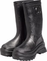 Metallic Black Pull On Rain Boots Men Shoes 3
