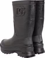 Metallic Black Pull On Rain Boots Men Shoes 4