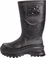Metallic Black Pull On Rain Boots Men Shoes 5