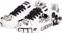 White Portofino Crystal Sneakers  Shoes 3