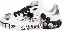 White Portofino Crystal Sneakers  Shoes 5