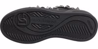 Black Leather Studded Low Top Sneakers Shoes 3