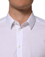 White Cotton GOLD Long Sleeves Formal Men Shirt 4