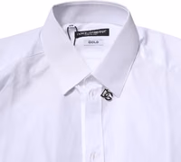 White Cotton GOLD Long Sleeves Formal Shirt 4