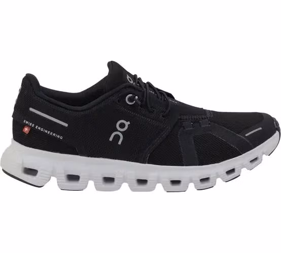 Black Polyester Athletic Sneakers