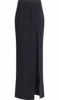Black Wool Long Skirt 1