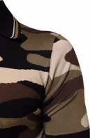 Camouflage Brown Silk Military Polo T-shirt 5