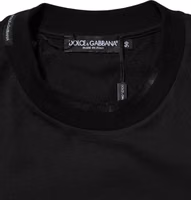 Black Cotton Embroidered DG Logo Pocket T-shirt 5