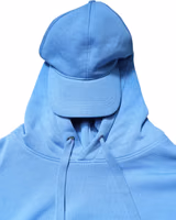 Blue Cotton Hooded Men Sportswear One Size Vest 3