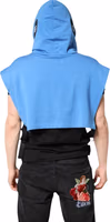 Blue Cotton Hooded Men Sportswear One Size Vest 4