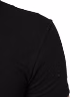 Black Cotton Tattered Logo V-Neck Men T-shirt 5