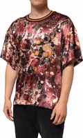 Multicolor Polyester Marble Print Oversize T-shirt 2