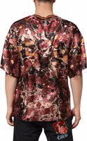Multicolor Polyester Marble Print Oversize T-shirt 3