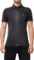 Gray Cotton Crown Collared Men Polo T-shirt 1