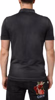Gray Cotton Crown Collared Men Polo T-shirt 3