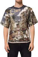 Palermo Jazz Club Linen Crew Neck Men T-shirt 1