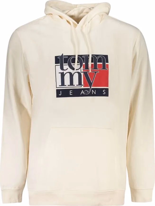 White Cotton Men's Hooded Sweatshirt