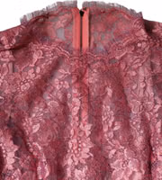 Pink Floral Lace Long Sleeve Midi Dress 2