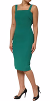 Dark Green Sleeveless Rayon Bodycon Dress 5
