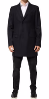 Dark Blue Wool Men Jacket Coat Blazer Suit 1