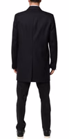 Dark Blue Wool Men Jacket Coat Blazer Suit 3