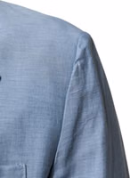 Light Blue Linen Double Breasted Men Jacket Blazer 5