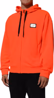 Red Fluorescent Polyester Logo Patch Hoodie Sweater 2