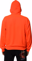 Red Fluorescent Polyester Logo Patch Hoodie Sweater 3