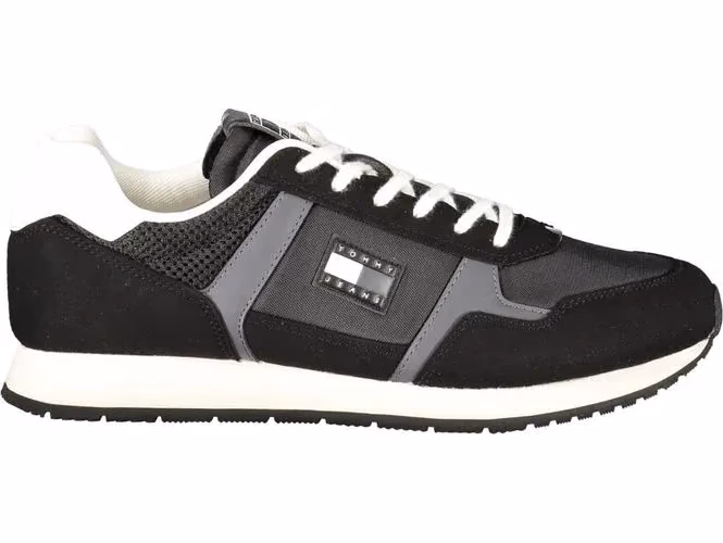 Nero Polyurethane Men Sneaker