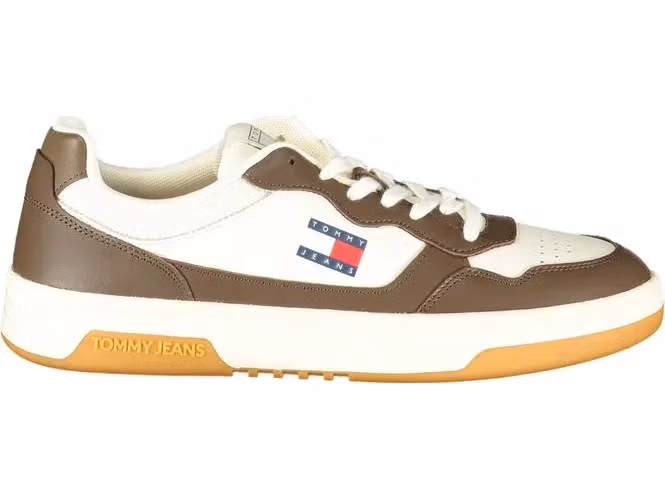 White Polyurethane Men Sneaker