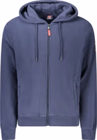Blue Polyester Men's Hooded Sweatshirt 1