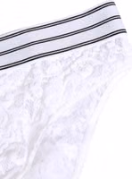 White Lace Slip Brief Logo Waistband Underwear 5