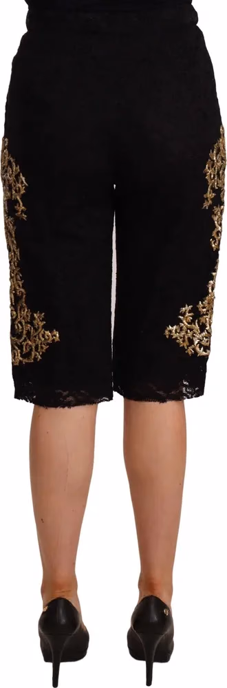Black Lace Gold Baroque SPECIAL PIECE Shorts